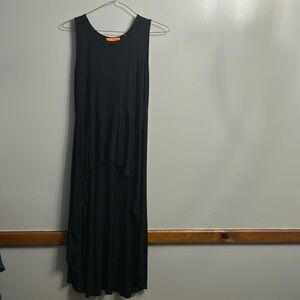 Patrizia Luca Black Sleeveless High Low Blouse SZ Small